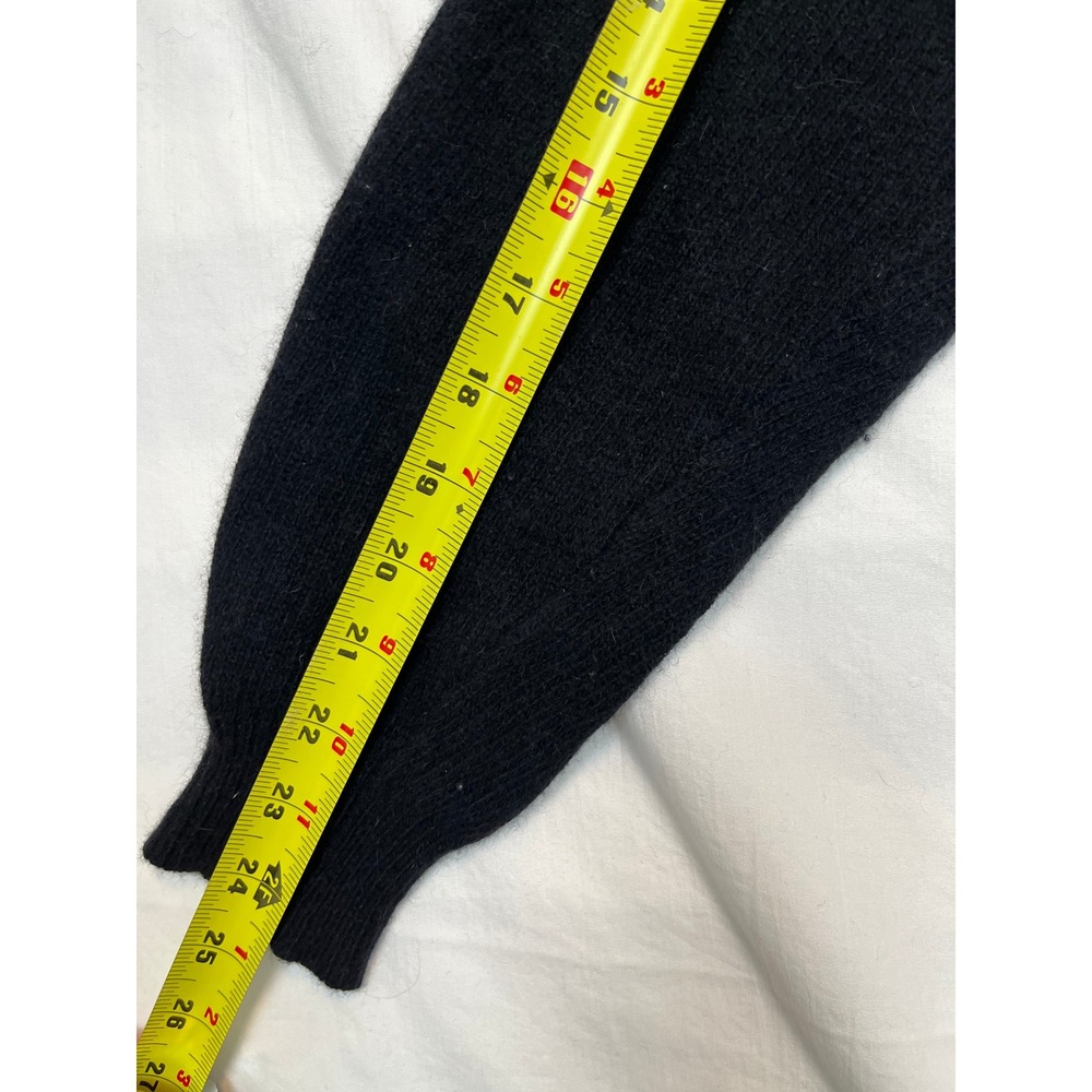 VTG Rafaella Argyle‎ Turtleneck Fuzzy Artsy Angora Lambswool Dark Academia 80s L - Picture 7 of 9
